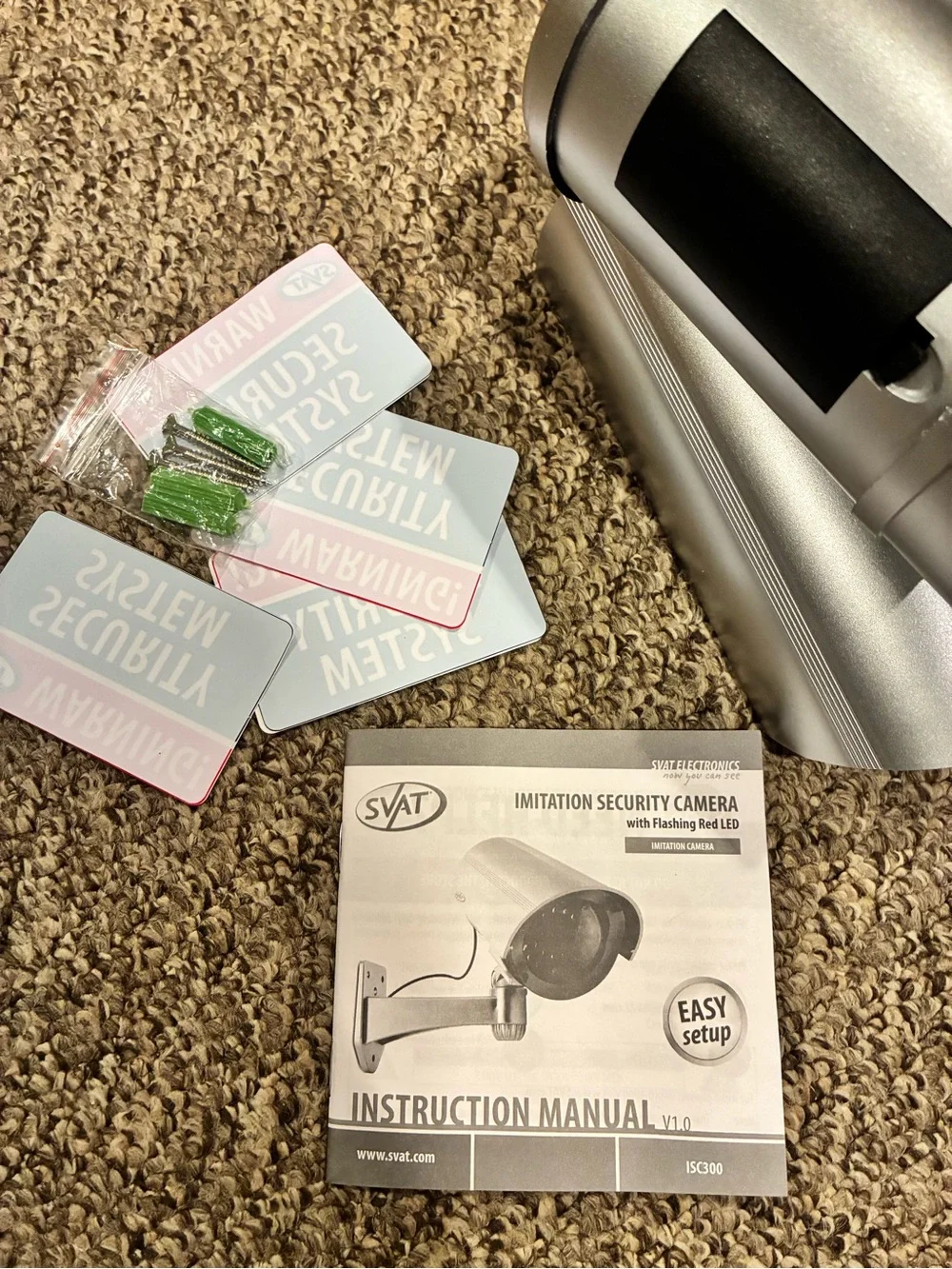 NWT Imitation Security Cameras with Flashing Red LED, (3)